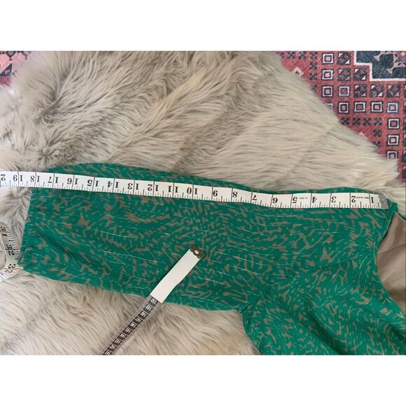 Banana Republic green and beige patterned dress Size 2 - Picture 7 of 8